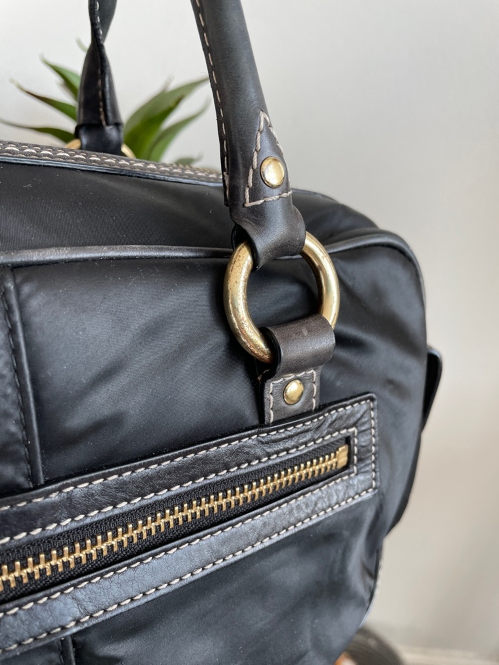 Vintage Coach Y2K Black Sateen Gallery Turnlock Satchel Style 4453 - Picture 9 of 16